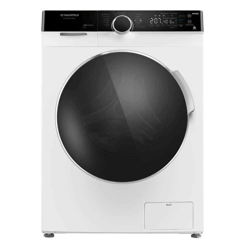 Стиральная машина с инвертором и паром MAUNFELD MFWM127STWH06 RU
